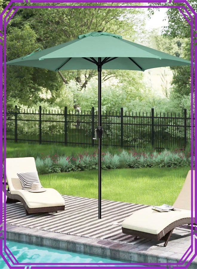 APEX Outdoor Umbrella 2.3M Steel Pole UPF50+ Protection Large Sun Shade Balcony Parasol for Outdoor Garden Backyard, Umbrella without base - Image 1