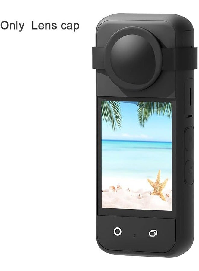 حقيبة كاميرا الحركة مناسبة ل Insta-360 ONE X3 ، غطاء عدسة واقي من السيليكون متين مقاوم للماء متوافق مع ملحق Insta-360 ONE X3 (أسود) - Image 4