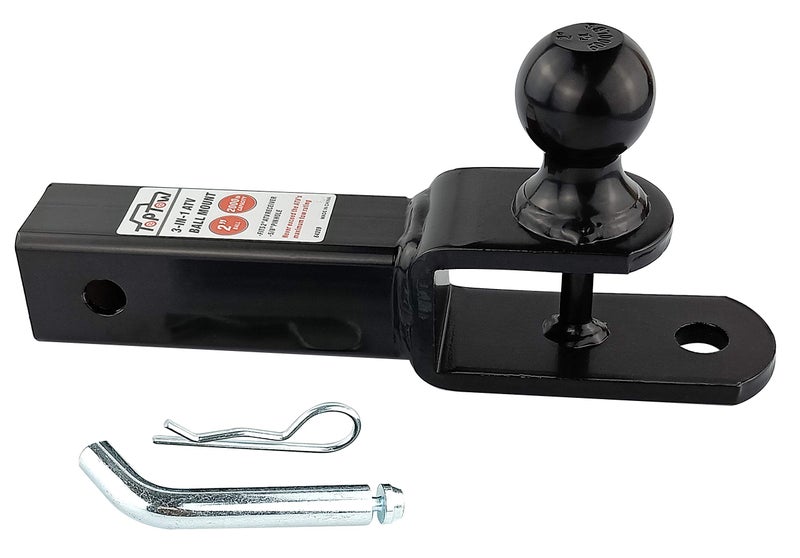 TOPTOW ATV/UTV Trailer Hitch Towing Ball Mounts, 2-Inch Ball, Clevis Pin, Fits 2-Inch Receiver - Image 5