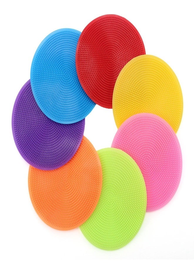 TP INCORP Silicone Sponge Dish Washing Scrubber Non Stick Cleaning Sponge Food-Grade Better Sponge Dishwasher-Safe Dish Brush Kitchen Scrubber - Pack of 7 - Image 1