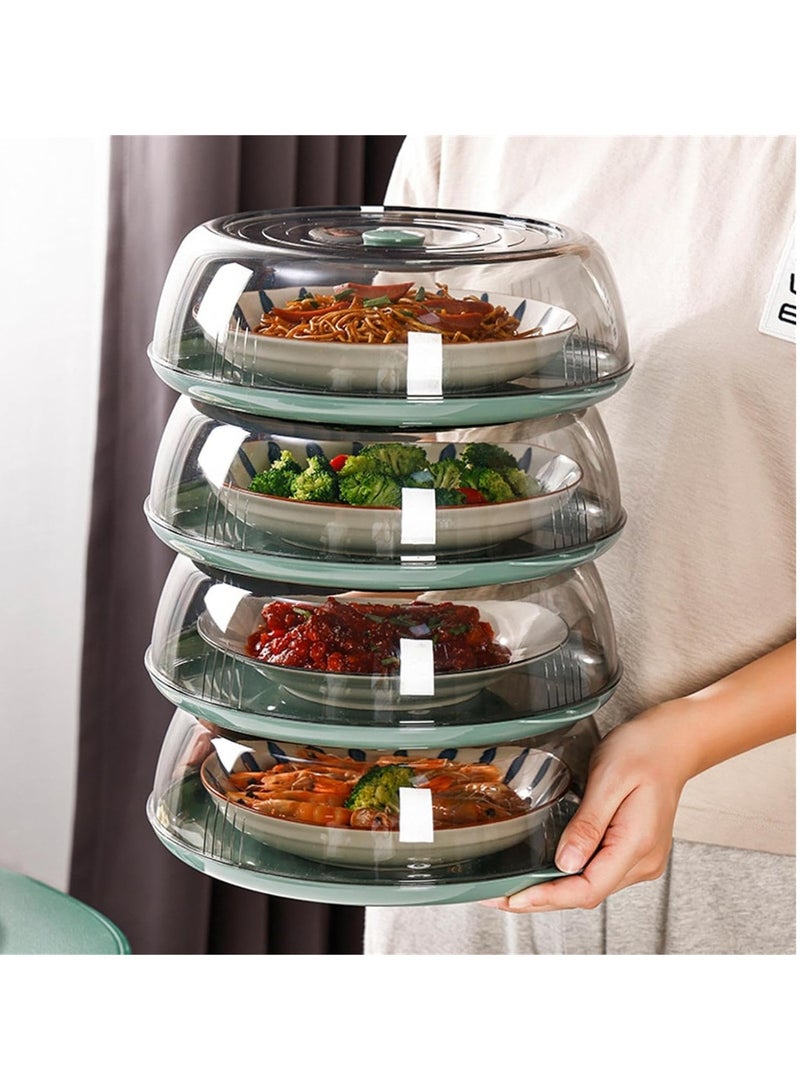 Excefore Multifunctional Insulated Food Covers, Insulated Vegetable Cover With Transparent Lid, Soilproof, Fresh Vegetable Cover For Practical Table Accessor (Yellow-2pcs) - Image 2