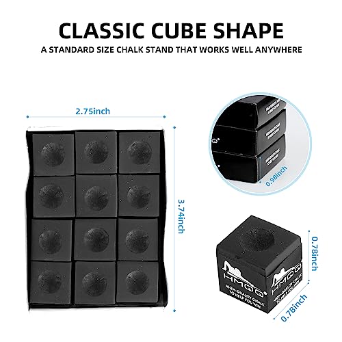 HMQQ Billiards Chalk (Black Set of 12) - Image 2