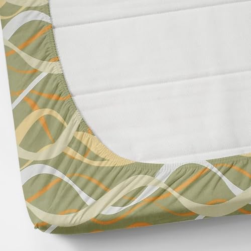 VOMZER 300 TC Cotton Feel All Around Elastic Fitted Queen Size Printed Bedsheets, Supersoft Elastic Fitted Double Bedsheet with 2 Pillow Covers, Size 60x78x8 Inches White - Image 3