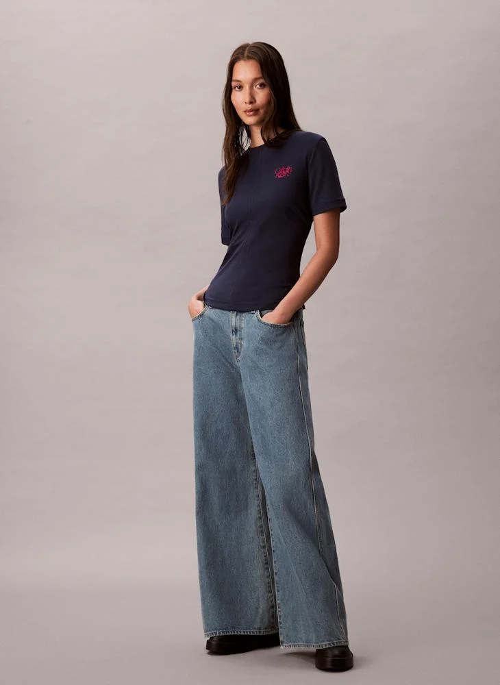 Calvin Klein Jeans  Graphic Crew Neck T-Shirt for Women | Best Price UAE