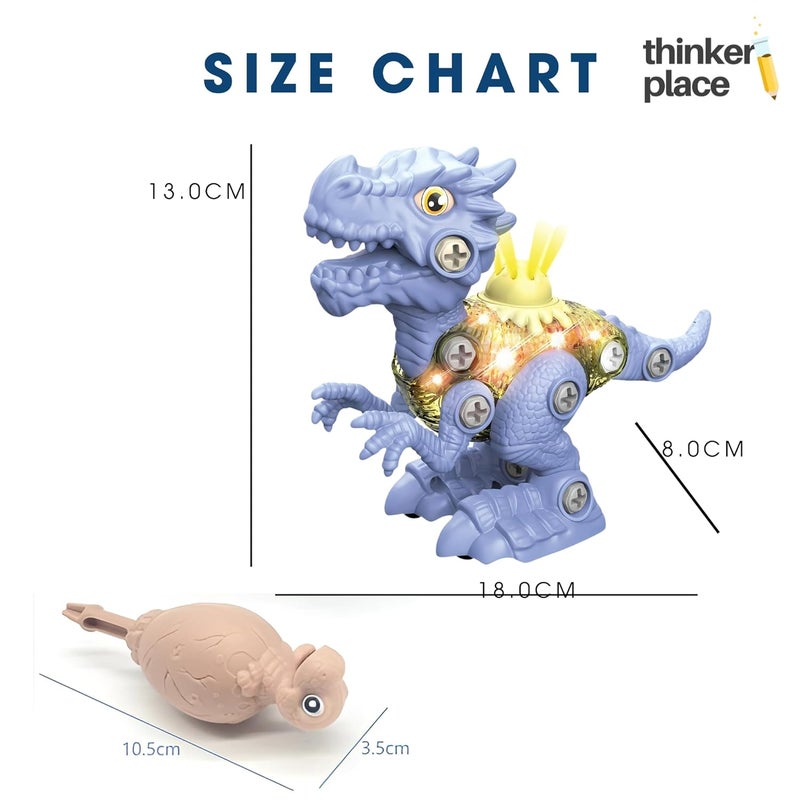 ThinkerPlace DIY Sliding Dinosaur Kit Iguanodon with Light & Sound | Learn About Fossils | Take Apart Dinosaur Toys | Build, Play & Learn | Toy for Kids Age 4+ | Science & Learning Toy - Image 5