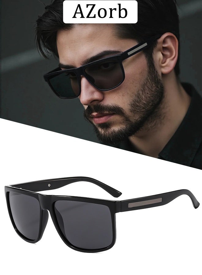 آأزورب نظارات شمسية كلاسيكية مستطيلة للرجال والنسائية التصميم الجذاب نظارة رجالية نظاره شمسيه نسائية ورجاليه النظارات الشمسية مع حماية UV400 خفيفة الوزن عالية الجودة عصرية ومضخمة نضرات رجال نضارات - Image 1