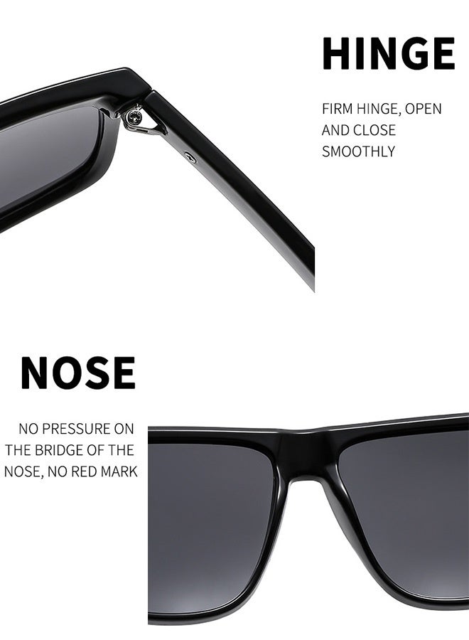 آأزورب نظارات شمسية كلاسيكية مستطيلة للرجال والنسائية التصميم الجذاب نظارة رجالية نظاره شمسيه نسائية ورجاليه النظارات الشمسية مع حماية UV400 خفيفة الوزن عالية الجودة عصرية ومضخمة نضرات رجال نضارات - Image 5