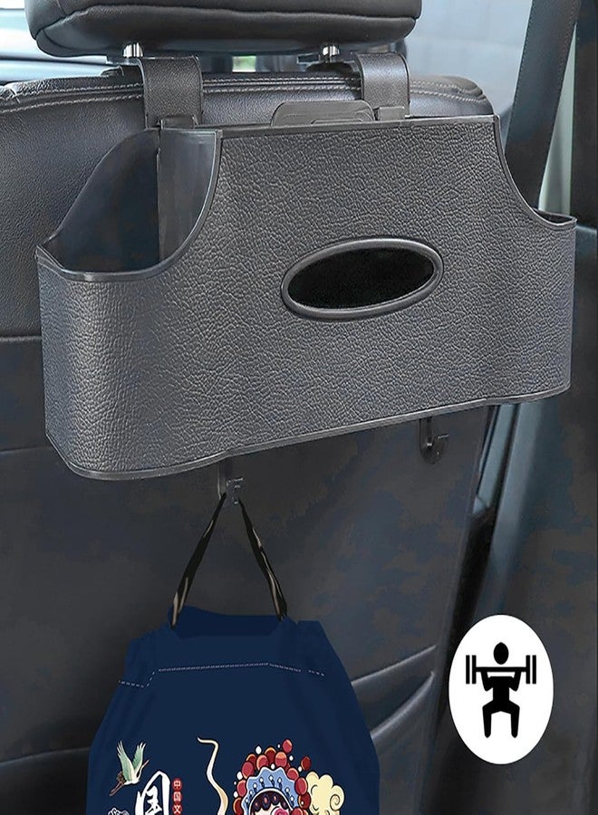 WENGTY Multifunctional Car Backseat Organizer Tissue Holder & Cup Slot – Premium Storage Solution for Travel Essentials. - Image 3