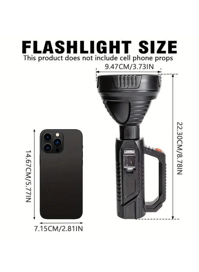 Bright LED Flashlight USB Rechargeable Outdoor Lighting Handheld Torch Battery Level Display - Image 4
