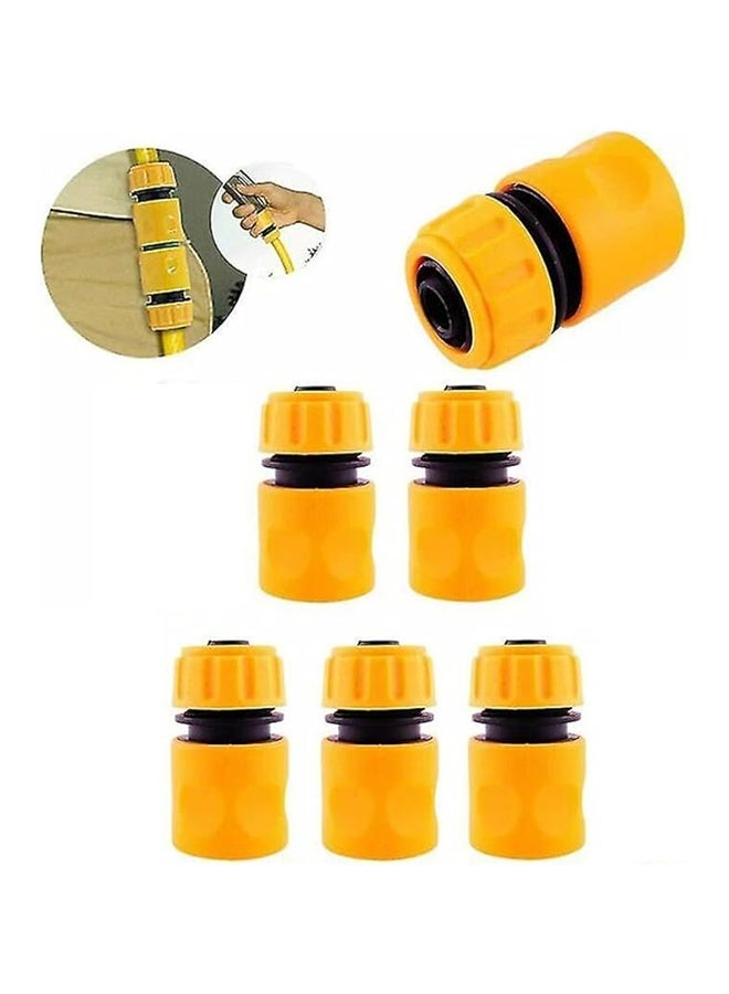 واي جيه موصل طرف الخرطوم، تركيبة التوصيل السريع لطرف أنبوب الخرطوم للموصل السريع طرف خرطوم الوصلة السريعة، وصلة الري بالحدائق الموصلات السريعة مهايئات أدوات الحديقة، 6 حزمة (أصفر) - Image 3