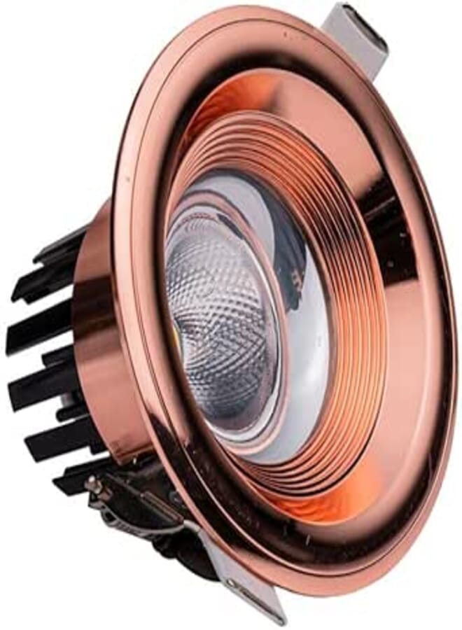 Lamps 5W Recessed LED Downlight - Round Copper Finish - Modern Ceiling Light for Interior Lighting