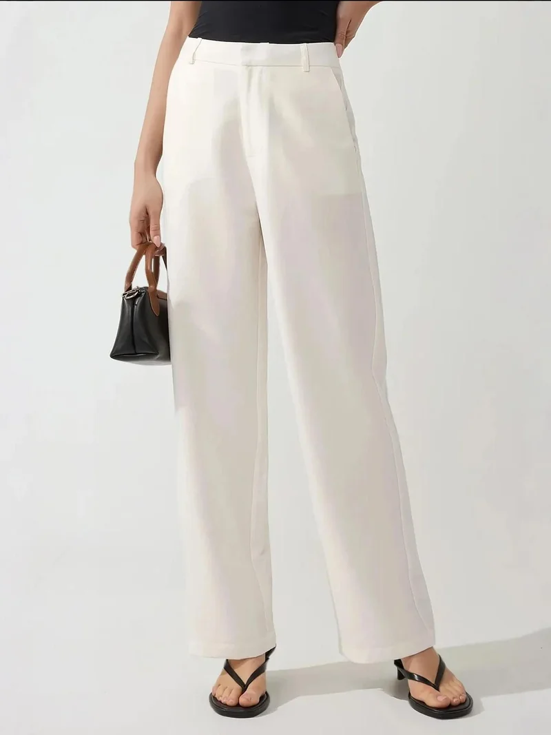 Relaxed Fit Wide Leg Pants