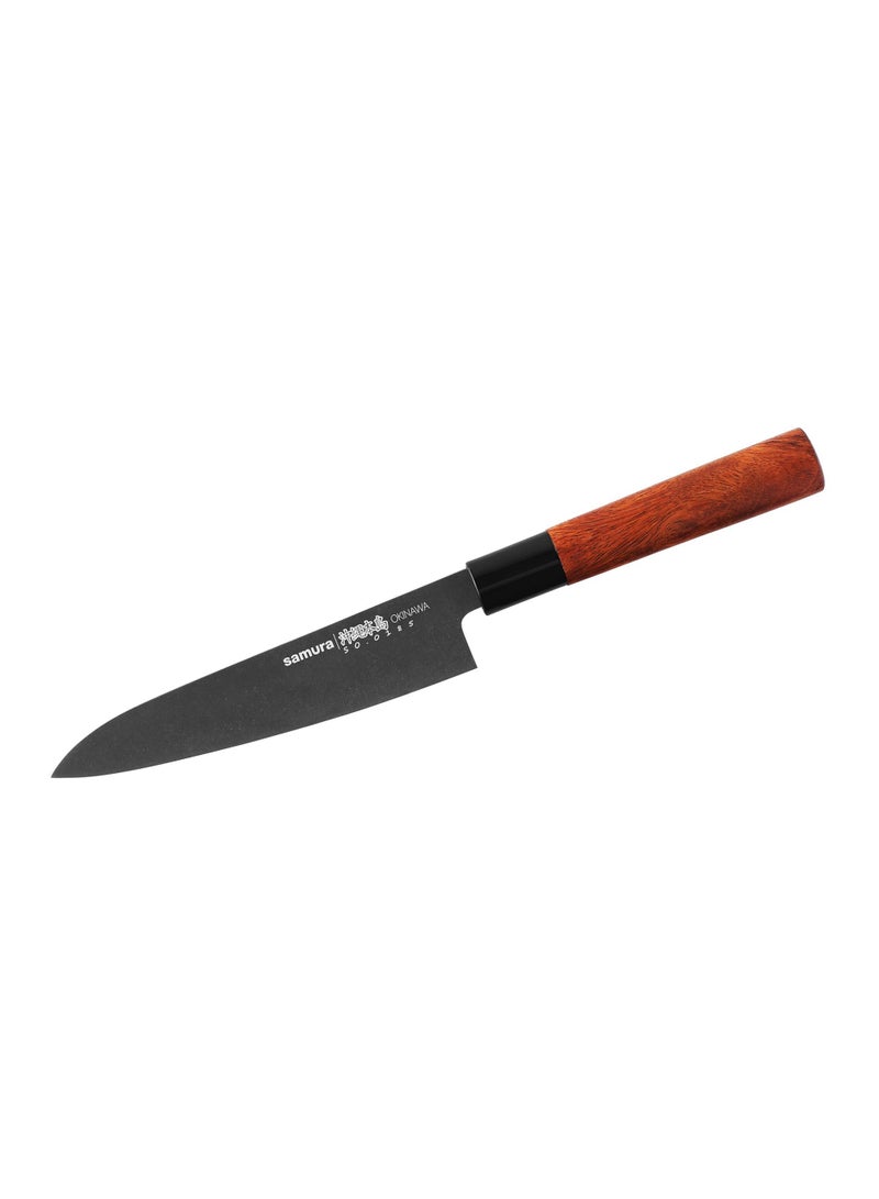 Samura Okinawa Stonewash Gyuto Knife 170 mm | AUS‑8 Japanese Steel 58–59 HRC | 6.7 inch Kitchen Knife with Rosewood Handle | Sharp Japanese‑Style Chef Knife for Meat, Fish and Vegetables - Image 1