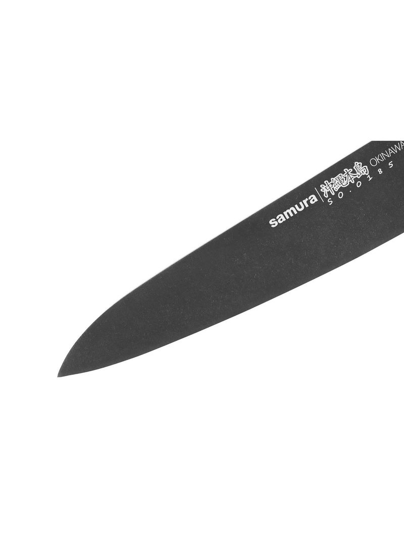 Samura Okinawa Stonewash Gyuto Knife 170 mm | AUS‑8 Japanese Steel 58–59 HRC | 6.7 inch Kitchen Knife with Rosewood Handle | Sharp Japanese‑Style Chef Knife for Meat, Fish and Vegetables - Image 2