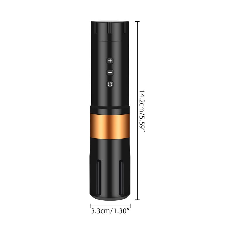 Cyclone Aluminum Adjustable Cordless Power Long Pen Pen Motor Machine Rotary Body Art Pen with USB Charging Cable - Image 2