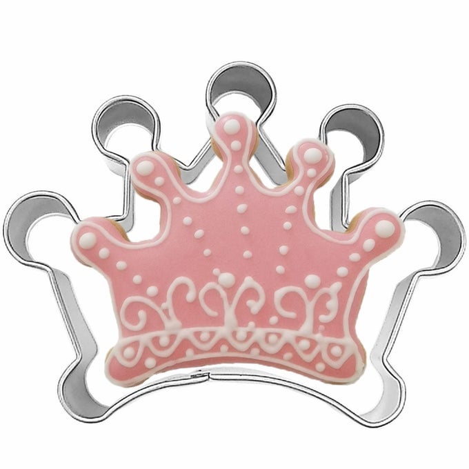 LARGE SIZE CROWN SHAPED COOKIE CUTTER STAINLESS STEEL QUEENKINGPRINCEPRINCESS CROWN COOKIE CUTTER 46 INCHES MODEL 1
