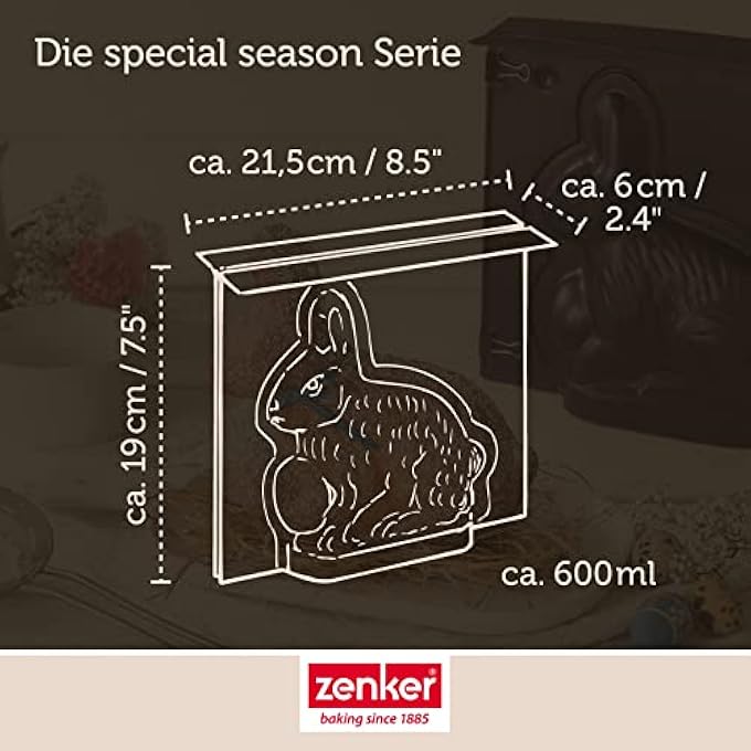 Zenker 3562 Easter Bunny Baking Tin Black - Image 3