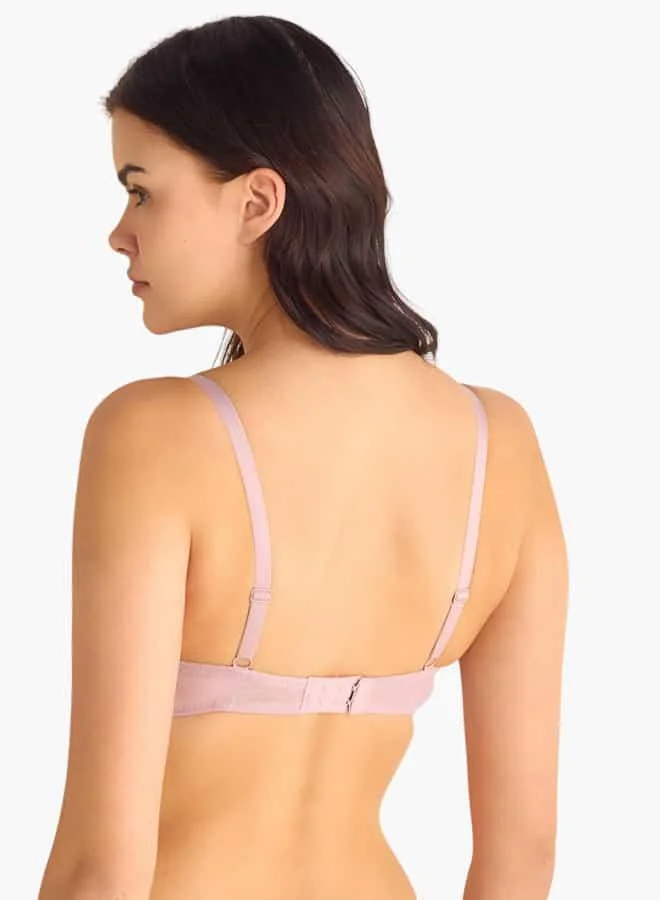 Splash FAV Lace Detail Bra with Hook and Eye Closure