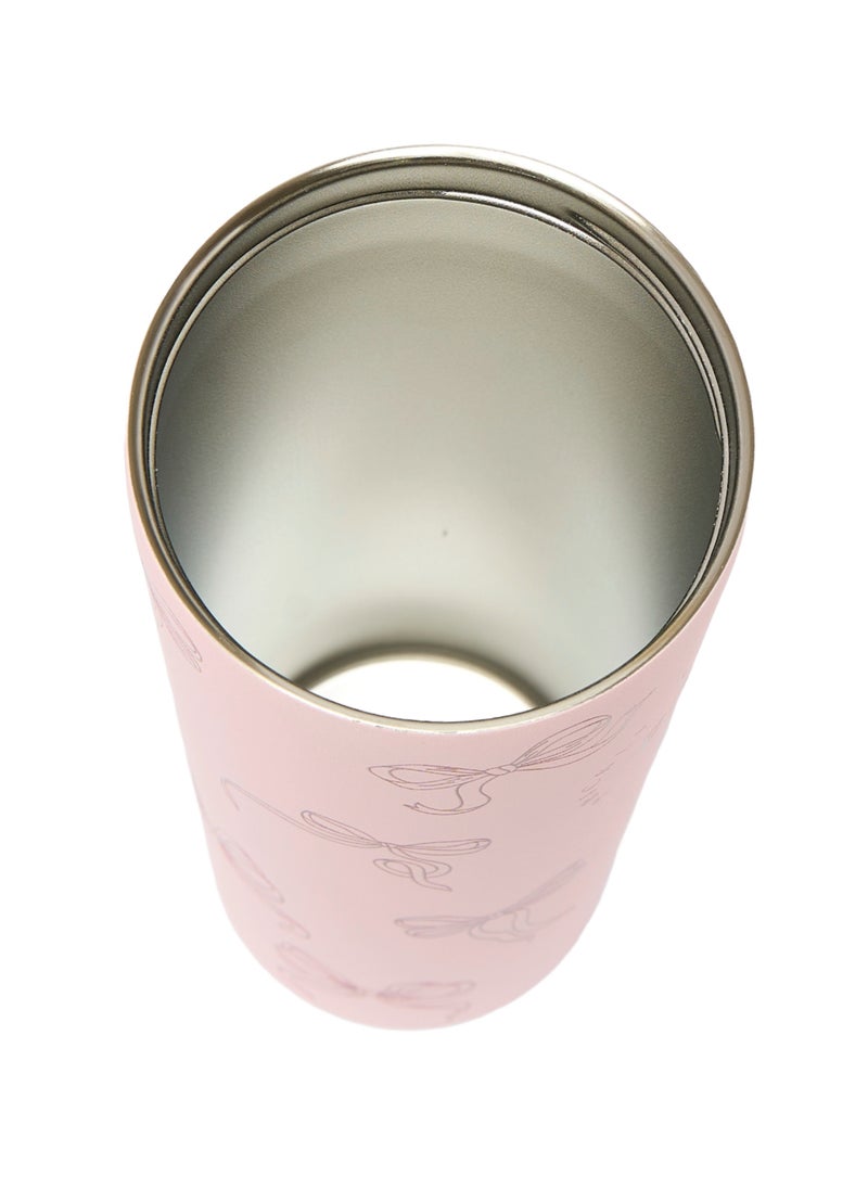 Prickly Pear Stainless Steel 24 Oz 2 in 1 Water Bottle With Straw And Travel Cup, Pretty Bows Design  - Image 5