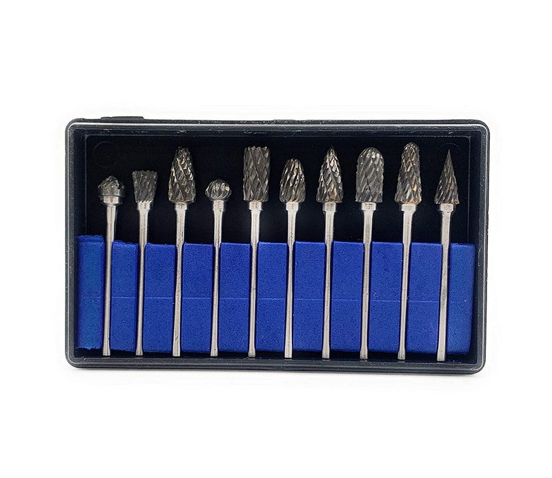 Ceznek Carbide Bur Bit 23mm Set of 10pc for Grinding Carving Drilling in Metals Wax Plastic Clay Ceramic etc Multipurpose for Dental Jewellery Making Model Making Hobby Crafts DIY - Image 2