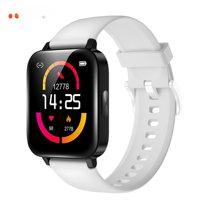 Smart Watch: 1.69 Inch HD Large Screen White Watch - 5ATM Waterproof Watch for 24 Hours Health Monitoring, Multiple Sports Mode & Daily Wear - Image 1