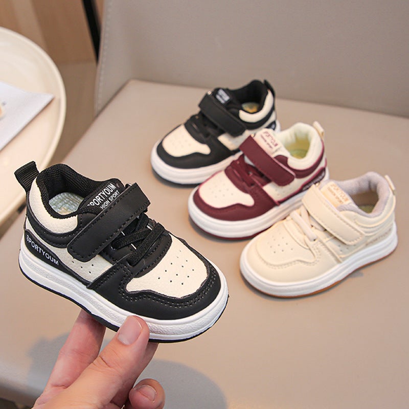 Spring Korean Style Children'S Velcro Non-Slip Casual Shoes Boys And Girls Baby Soft-Soled Toddler Shoes - Image 4