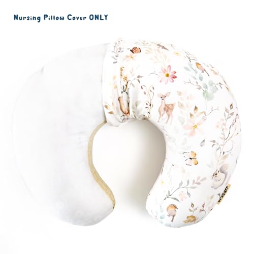 GRSSDER غطاء وسادة الرضاعة GRSSDER، أغطية قماش مينيكي الناعمة والمرنة، تناسب معظم وسائد دعم الرضاعة الطبيعية، غطاء وسادة مريح وآمن، نمط جميل وأنيق - Image 3