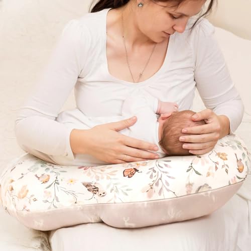 GRSSDER غطاء وسادة الرضاعة GRSSDER، أغطية قماش مينيكي الناعمة والمرنة، تناسب معظم وسائد دعم الرضاعة الطبيعية، غطاء وسادة مريح وآمن، نمط جميل وأنيق - Image 2