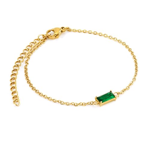 Peora Gold Plated Green Crystal Studded Openable Bracelet Fashion Jewellery for Women & Girls - Image 1