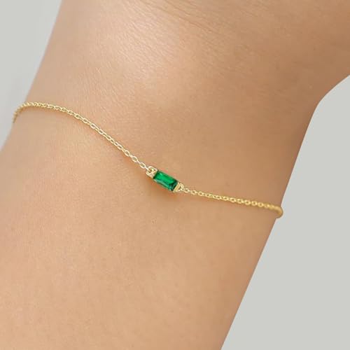Peora Gold Plated Green Crystal Studded Openable Bracelet Fashion Jewellery for Women & Girls - Image 2