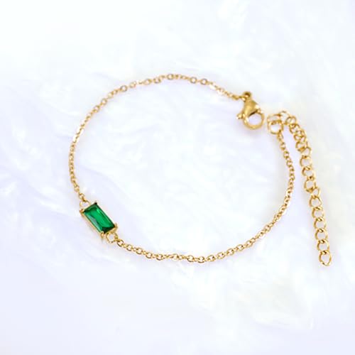 Peora Gold Plated Green Crystal Studded Openable Bracelet Fashion Jewellery for Women & Girls - Image 5