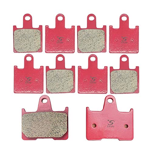 S SYUU Ceramic Front Rear Brake Pads Set Compatible with Kawasaki ZZR 1400 Ninja ZX14 ZX1400 Concours 14 ZG1400 GTR 1400 ABS 2008 2009 2010 2011 2012 2013-2016 ZX14R 2013 2014 2015 2016 FA417F FA254R - Image 1