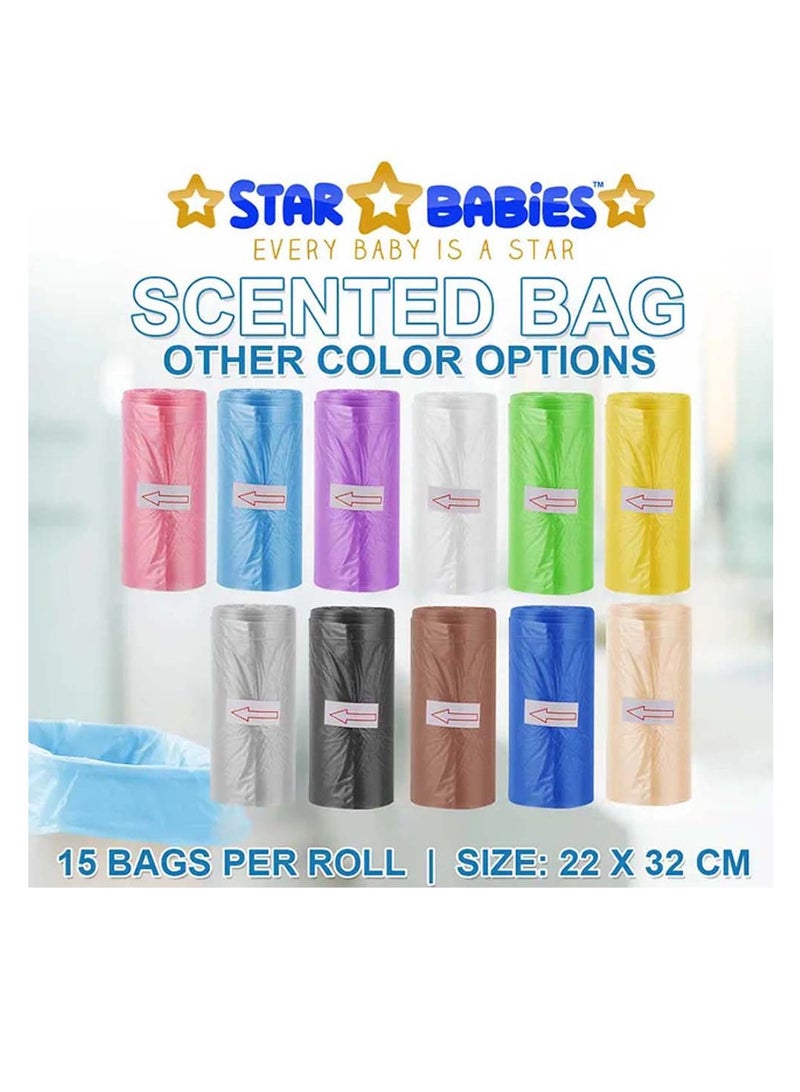 STAR BABiES Star Babies Scented Bag Pack of 10/150bags -Dark Blue/Brown  - Image 4