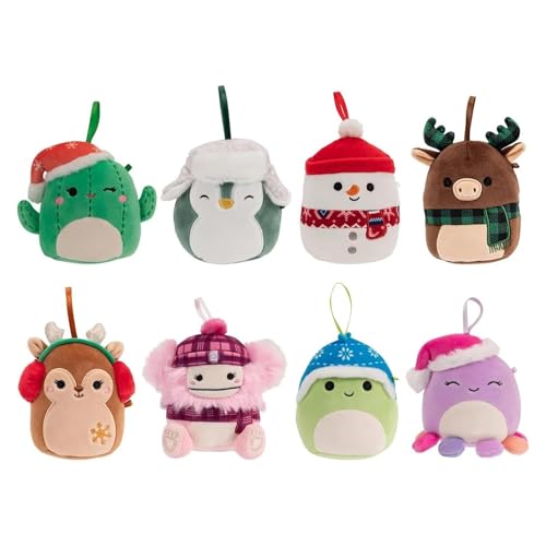 Squishmallows 4-inch Ornament Plush 8-Pack Assorted (Winter) - Image 1