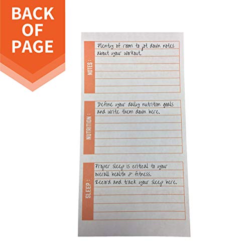 Portage Fitness & Workout Notebook - Fitness Journal, Workout Log, Exercise & Weight Training Notebook Planner, Fitness Tracker Log for Bodybuilding – 4 x 8 Inches, 140 Pages, 70 Sheets (Pack of 3) - Image 5