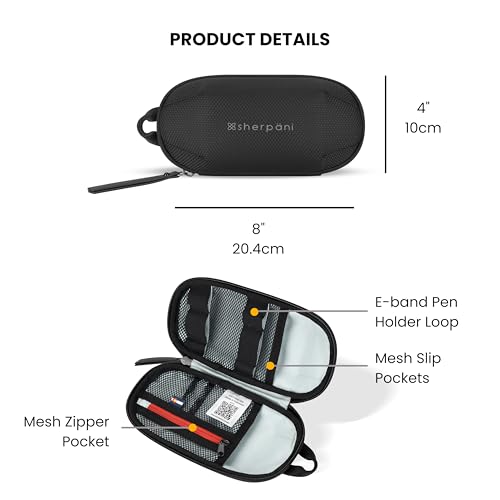 Sherpani Mini CoPilot Travel Cable Bag Cord Storage Organizer Small Tech Pouch Accessory Carrying Case Travel Gift for Women Carbon Signature - Image 3
