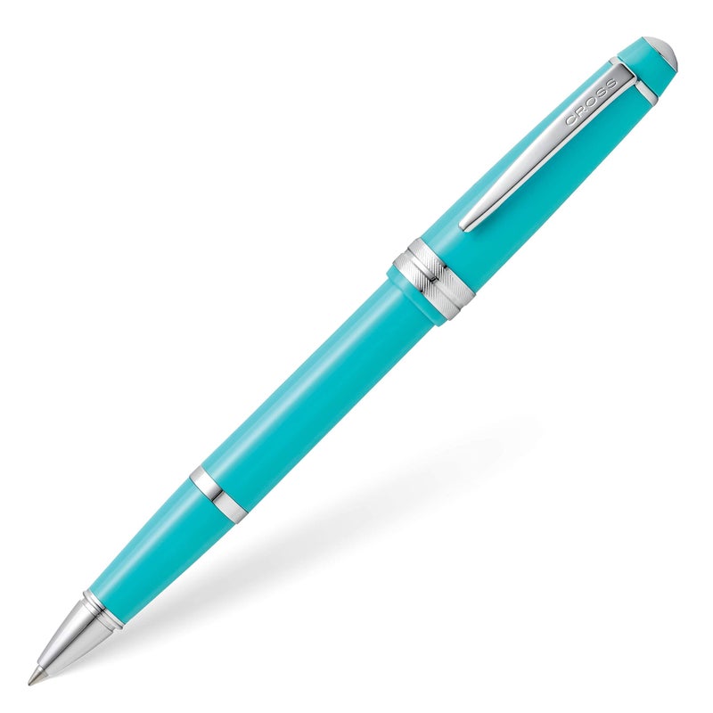 Cross Bailey Light Refillable Rollerball Pen Presented in a Everyday Gift Box - Medium Point, Black Ink, Polished Teal - Image 1