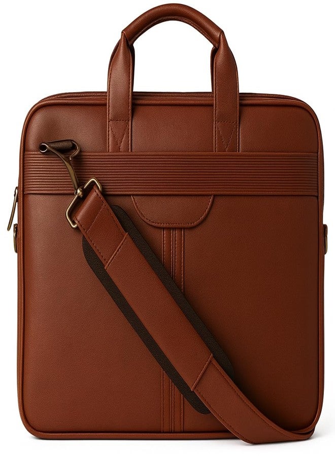 TARAVEE Premium Laptop Shoulder Sling Bag, Executive Business Travel Messenger Bag for Men & Women, Luxury Protective Laptop Case Compatible with MacBook, HP, Dell, (15.6 Inches) - Image 1