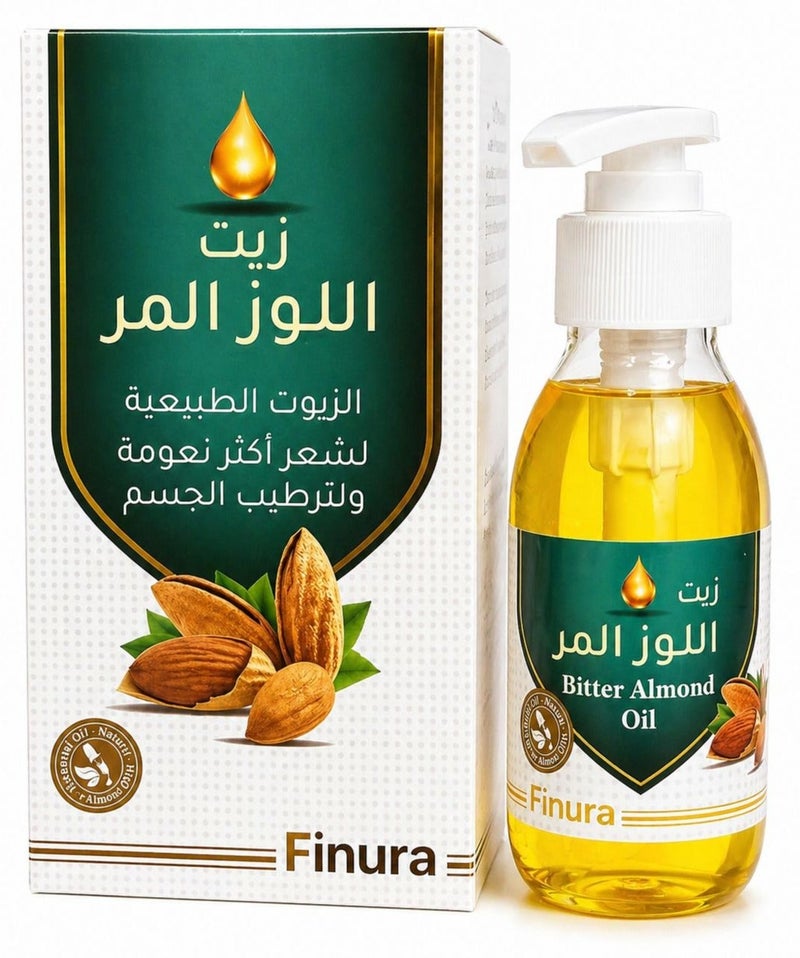 زيت اللوز المر للشعر، يجعله أكثر نعومة ويرطب الجسم، 125 مل - Image 1