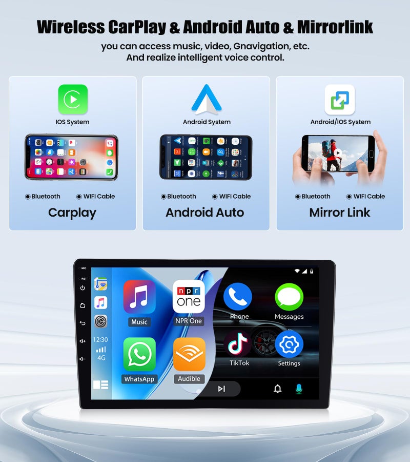 SIXWIN 8Core 6G+128G Android Car Radio Stereo for Honda Accord 2008 2009 2010 2011 2012 2013 Upgrade 10.1 Inch Touch Screen with 360° Panoramic View CarPlay Android Auto Mirror Link WiFi Backup Camera - Image 4