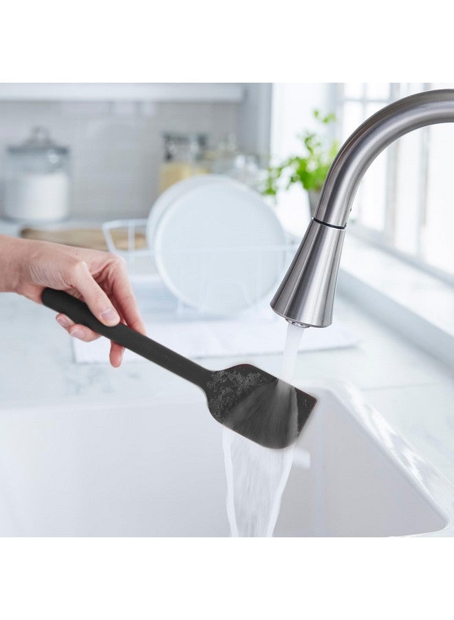 جرين بان مجموعة أدوات طهي سيليكون من GreenPan، مكونة من 7 قطع، مغرفة، مقلوبة، ملعقة مسطحة، ملاعق، خفاقة، أدوات مطبخ مرنة غير لاصقة، قلب فولاذي صلب، مقاوم للحرارة، مقبض مانع للانزلاق، خالٍ من مادة BPA، آمن للاستخدام في غسالة الأطباق، لون رمادي  - Image 2
