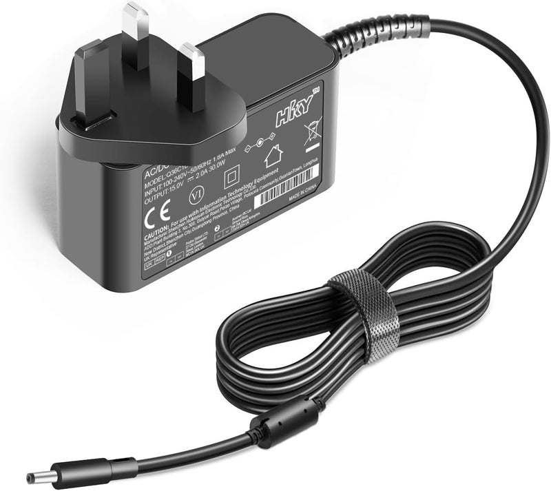 اتش كي واي شاحن بديل 15V لـ Theragun Mini، شاحن Theragun Prime، مسدس تدليك Theragun Mini G4 HXD302-1501500 شاحن بطارية Thera gun UK 15VDC محول تيار متردد كابل إمداد طاقة PSU كابل شحن - Image 1