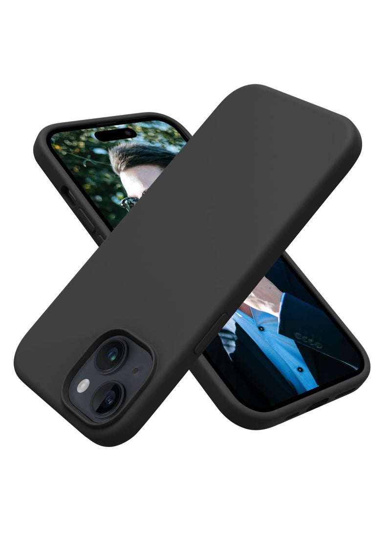 Designed for iPhone 14 Case, Silicone Shockproof Slim Thin Phone Case for iPhone 14 (6.1 inch), (Black)  - Image 1