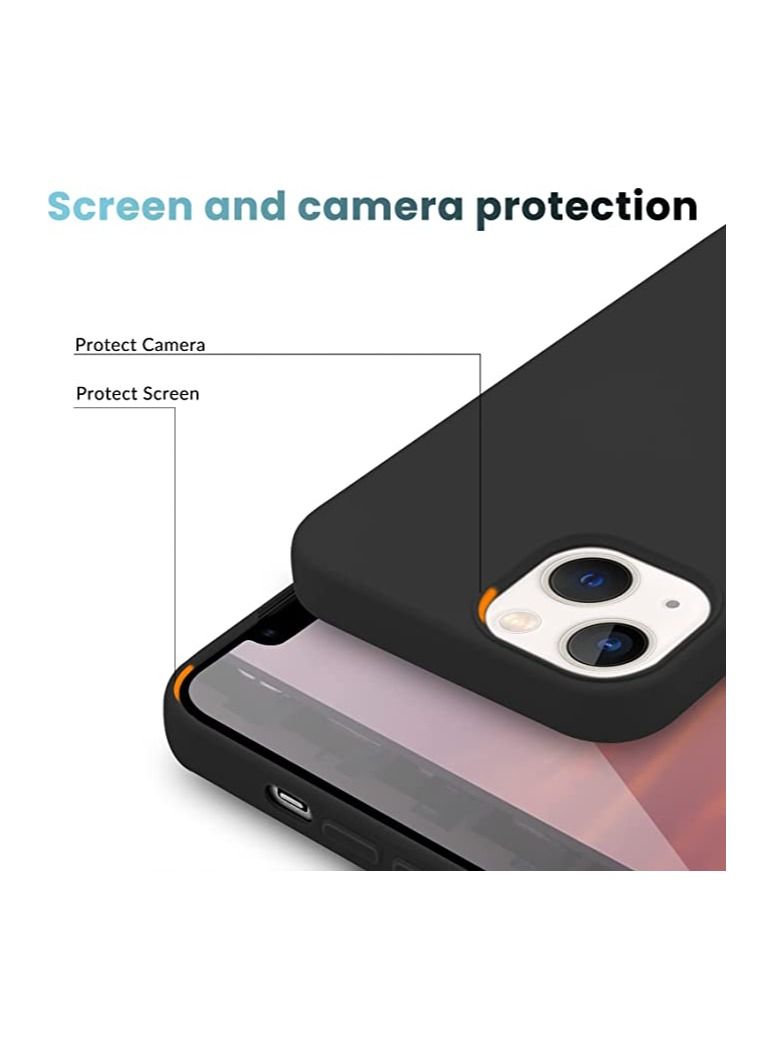 Designed for iPhone 14 Case, Silicone Shockproof Slim Thin Phone Case for iPhone 14 (6.1 inch), (Black)  - Image 2
