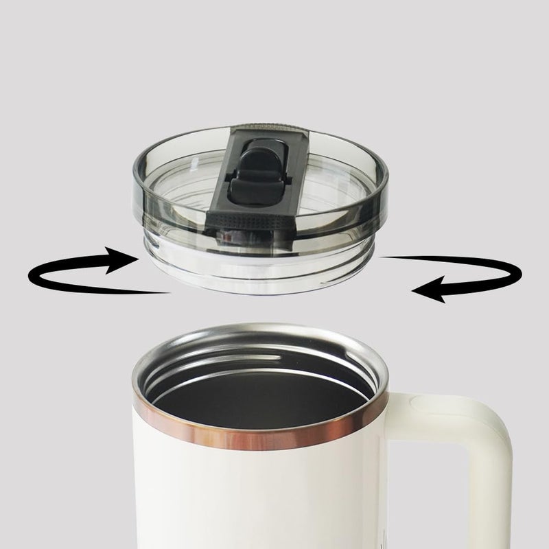 Dreamfocus 40 oz Leak Proof Flip Straw Lid Replacement for Stanley 40 oz Quencher H2.0 and ProTour Tumbler - Image 4
