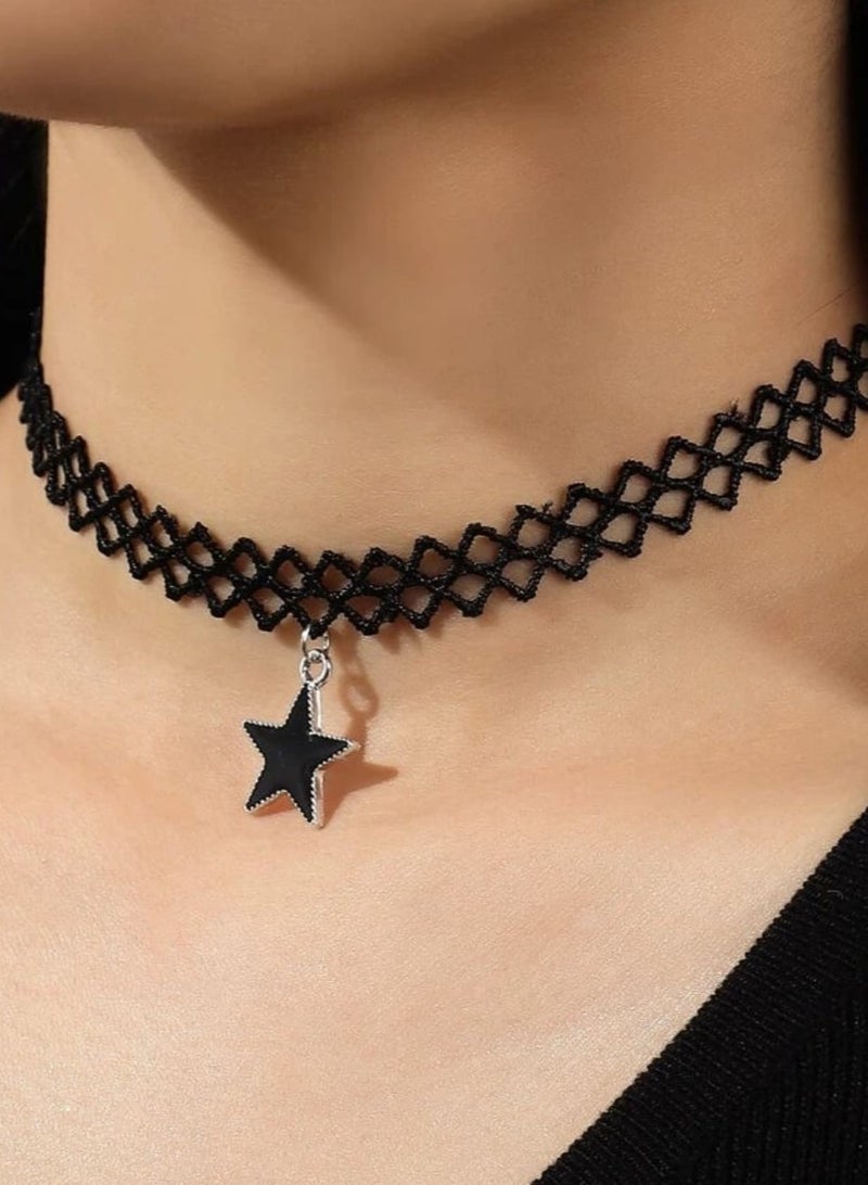 يوكا  قلادة سلسلة مزخرفة قلادة بتعليقة نجم تصميم مختلف - Image 5