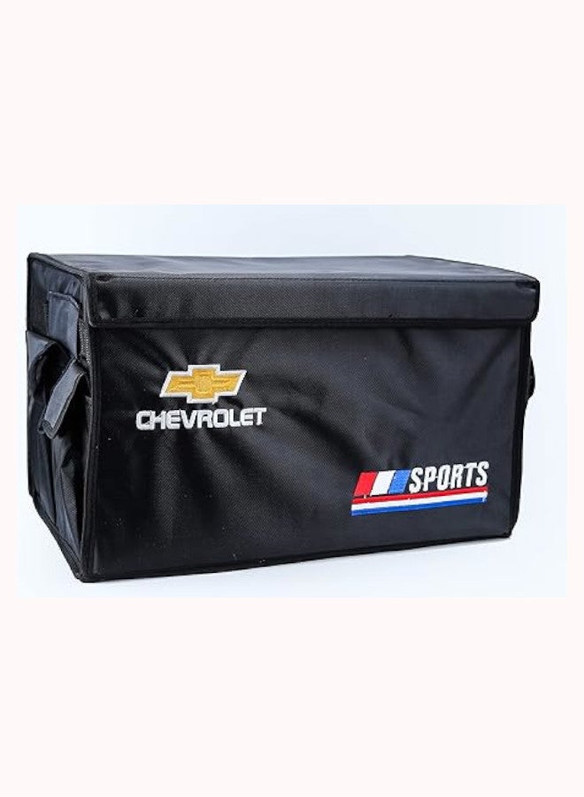 Generic Foldable Trunk Organizer Storage Box, with Small Pockets, Cargo Container Compartments, Shoe Organizer, Black - Multi Colors (Chevrolet)  - Image 1