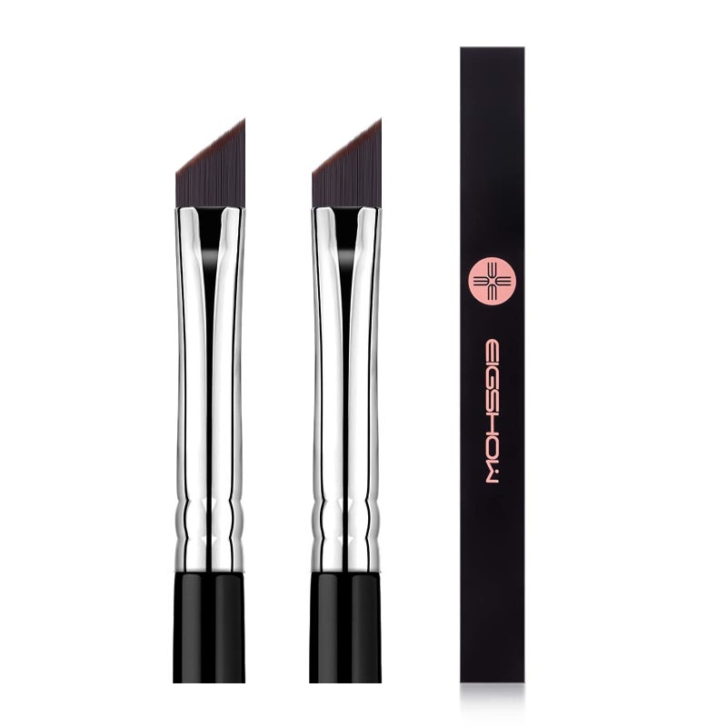 EIGSHOW Eyeliner Brush Fine Angled - PRO Precision Gel Eye Liner Makeup Brush -Ultra Thin Slanted Flat Angle - Premium Cruelty Free Synthetic Bristles (E835 2piece) - Image 1