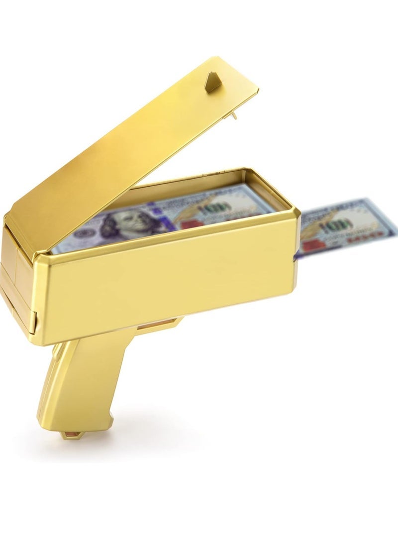Gulf Trend Gold Money Guns Shooter – Super Money Gun Make it Rain Toy Gun, Handheld Spray Cash Gun for Game, Movies, Party Supplies (Golden) - Image 5