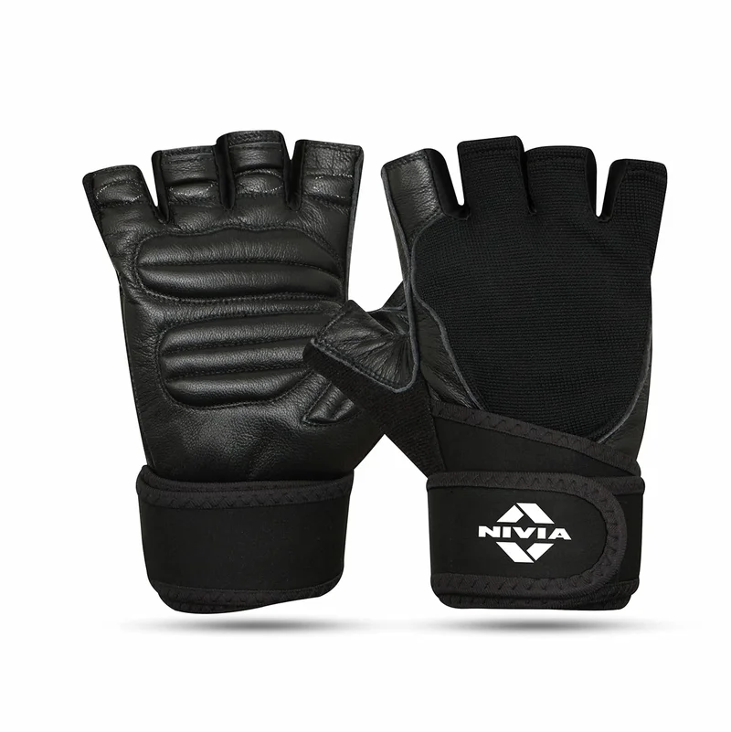 نيفيا Nivia Cobra Gym Gloves with Strap - Medium
